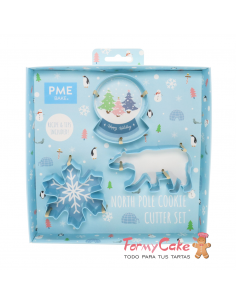 Set Cortadores Galletas De Polo Norte 3ud PME