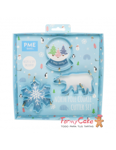 Set Cortadores Galletas De Polo Norte 3ud PME
