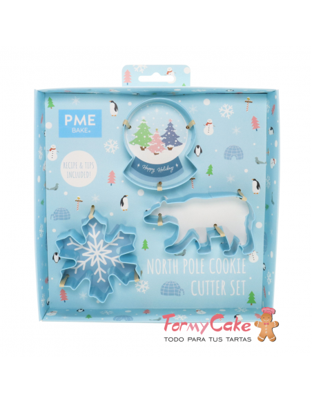 Set Cortadores Galletas De Polo Norte 3ud PME