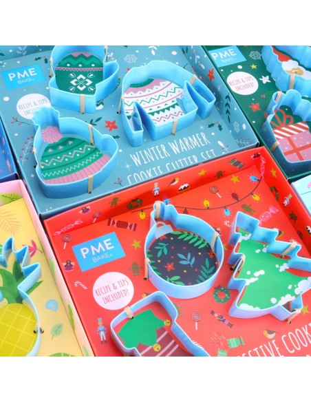 Set Cortadores Galletas De Papá Noel 3ud PME