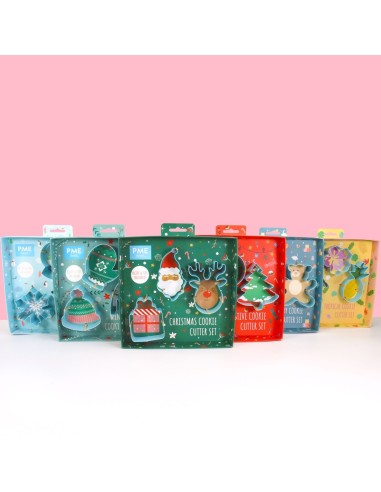 Set Cortadores Galletas De Papá Noel 3ud PME