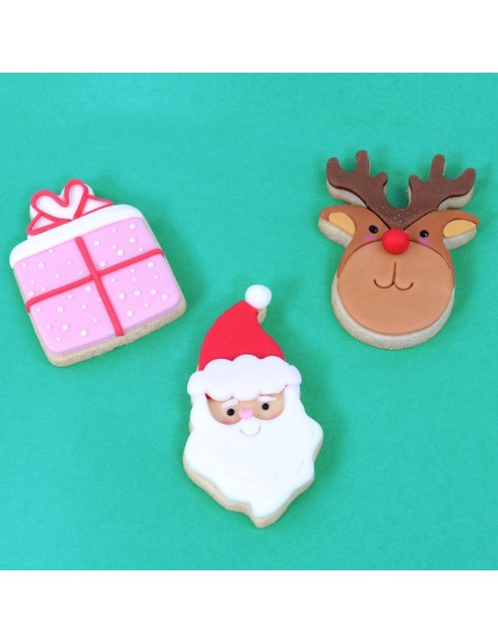 Set Cortadores Galletas De Papá Noel 3ud PME