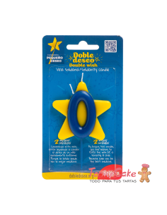 Vela Solidaria Doble Deseo Número 0 Dekora
