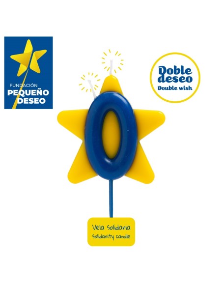 Vela Solidaria Doble Deseo Número 0 Dekora