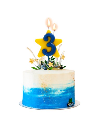 Vela Solidaria Doble Deseo Número 3 Dekora