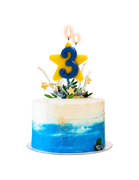 Vela Solidaria Doble Deseo Número 3 Dekora