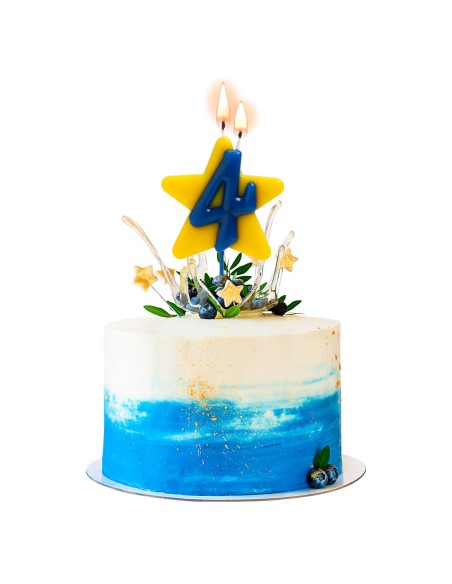 Vela Solidaria Doble Deseo Número 4 Dekora