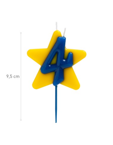 Vela Solidaria Doble Deseo Número 4 Dekora