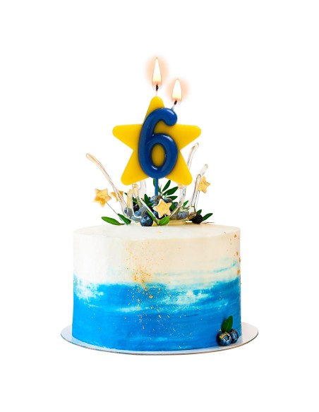 Vela Solidaria Doble Deseo Número 6 Dekora