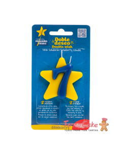 Vela Solidaria Doble Deseo Número 7 Dekora