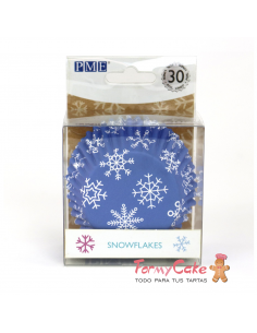 Cápsulas Metalizadas Copos De Nieve 30ud PME