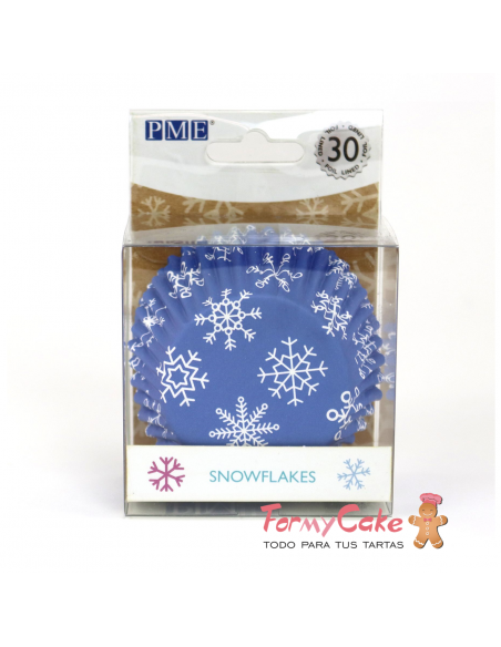 Cápsulas Metalizadas Copos De Nieve 30ud PME