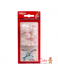 Flores Campanilla Rosas Y Mariposas De Oblea 8ud Dekora