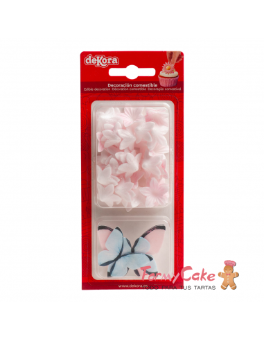 Flores Campanilla Rosas Y Mariposas De Oblea 8ud Dekora