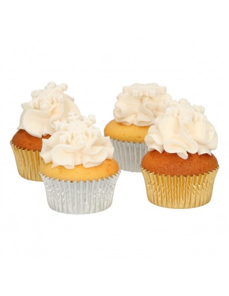 Copos De Nieve Blancos de Azúcar 12ud Funcakes
