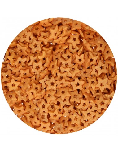Estrellas Abiertas Dorado Oscuro 50gr Funcakes