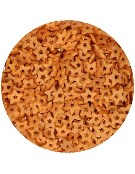 Estrellas Abiertas Dorado Oscuro 50gr Funcakes