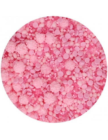 Decoración Comestible Sprinkle Medley Rosa 70g Funcakes