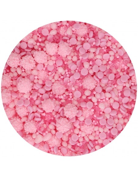 Decoración Comestible Sprinkle Medley Rosa 70g Funcakes