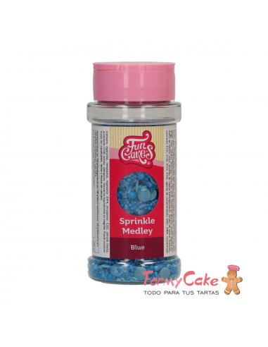 Decoración Comestible Sprinkle Medley Azul 70g Funcakes