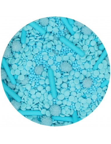 Decoración Comestible Sprinkle Medley Azul Claro 70g Funcakes