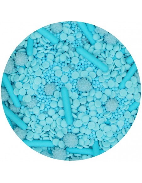 Decoración Comestible Sprinkle Medley Azul Claro 70g Funcakes