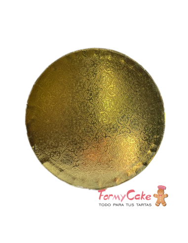 Base Redonda Gruesa Oro 20cm Azucren