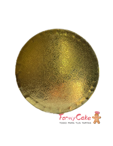 Base Redonda Gruesa Oro 20cm Azucren
