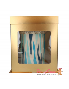 Caja Blanca Alta con Ventana 21x21x23,5cm Funcakes