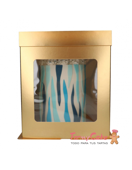 Caja Blanca Alta con Ventana 21x21x23,5cm Funcakes