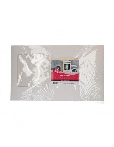 Caja Blanca Alta con Ventana 21x21x23,5cm Funcakes