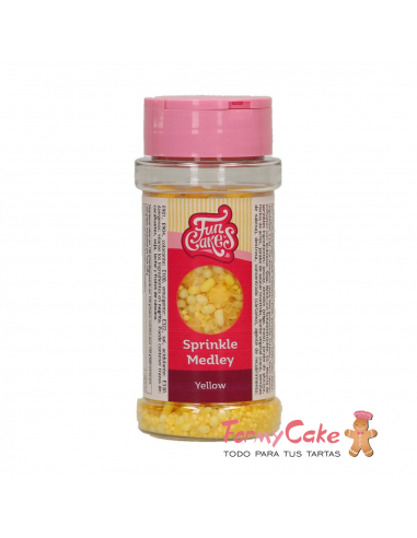Decoración Comestible Sprinkle Medley Amarillo 70g Funcakes