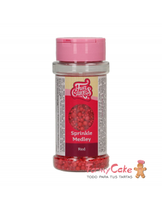 Decoración Comestible Sprinkle Medley Rojo 70g Funcakes