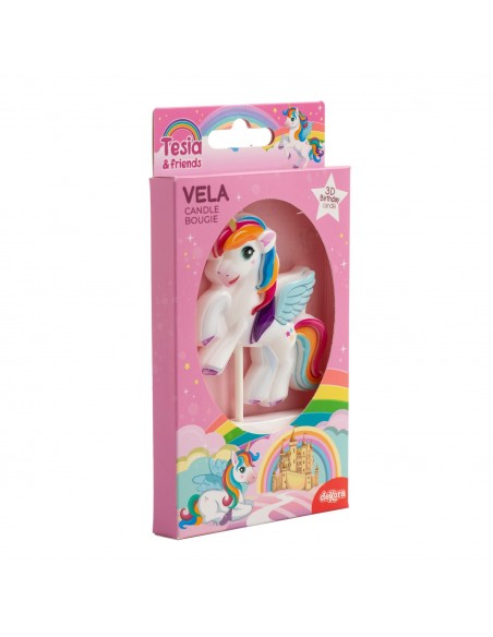 Vela Cumpleaños Unicornio Dekora