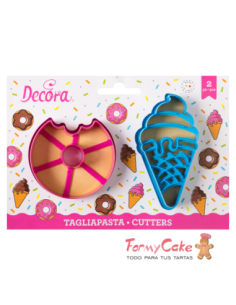 Kit 2 Cortadores Berlina y Cono de Helado Decora