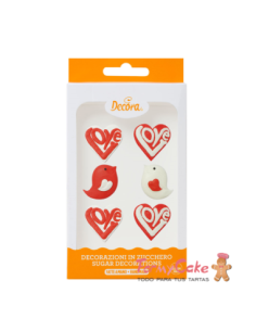 Decoración De Azúcar Love Love 6ud Decora
