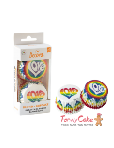 Cápsulas Cupcakes Love 36uds Decora