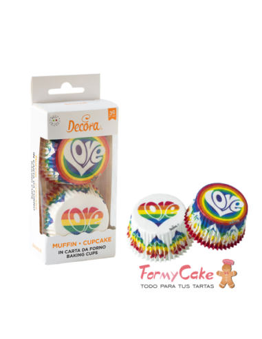 Cápsulas Cupcakes Love 36uds Decora