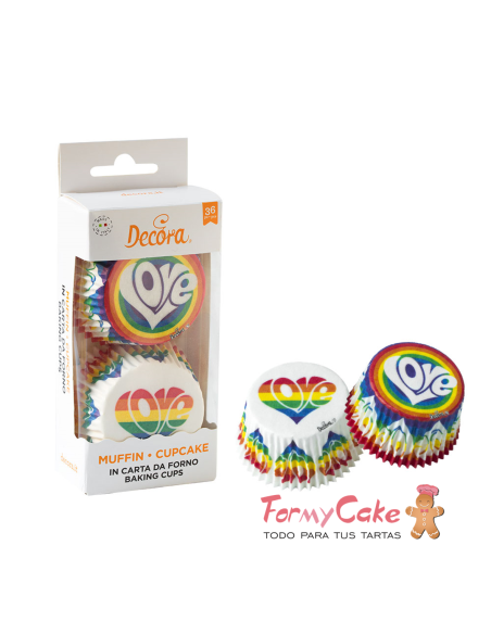 Cápsulas Cupcakes Love 36uds Decora