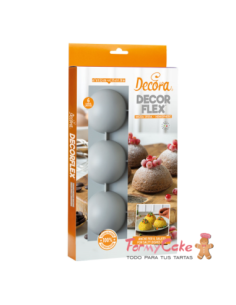 Molde De Silicona Semiesfera 6uds 70x35H MM Decora