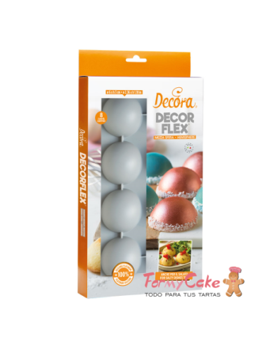 Molde De Silicona Semiesfera 8uds 60x30H MM Decora