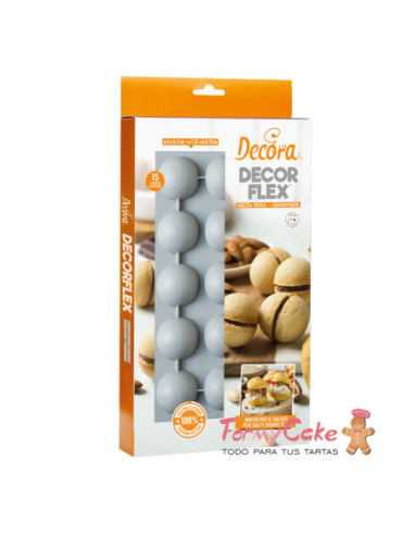 Molde De Silicona Semiesfera 15uds 40x20H MM...