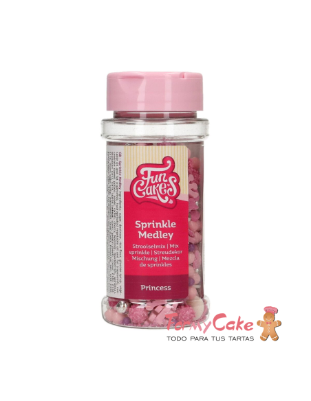 Decoración Comestible Sprinkle Medley Princesa 50g Funcakes