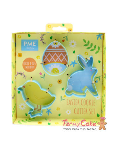 Set Cortadores Galletas De Pascua 3ud PME