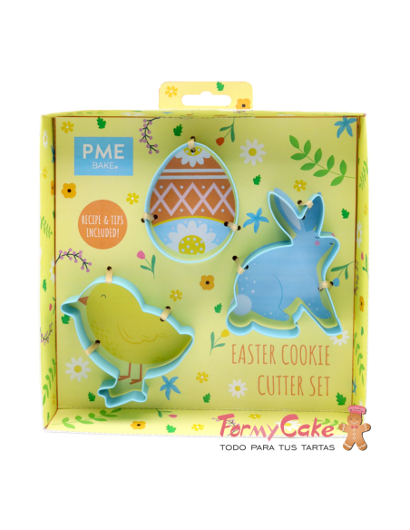Set Cortadores Galletas De Pascua 3ud PME
