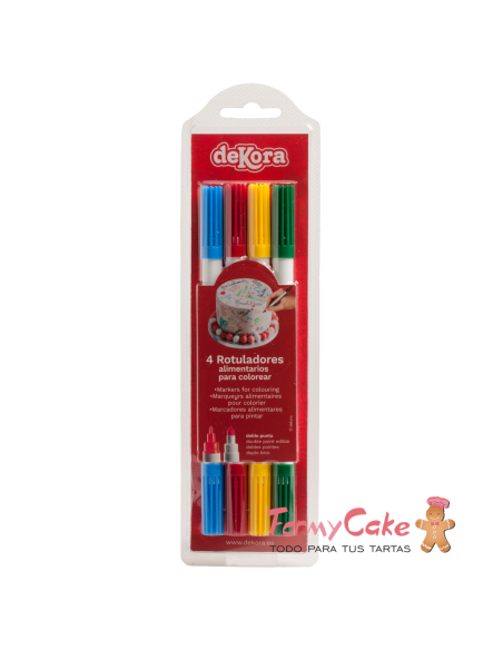 Rotuladores Comestibles 4 Colores Dekora