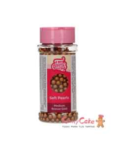 Perlas Bronce Dorado 60gr Funcakes