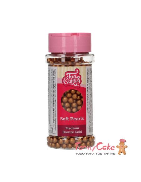 Perlas Bronce Dorado 60gr Funcakes