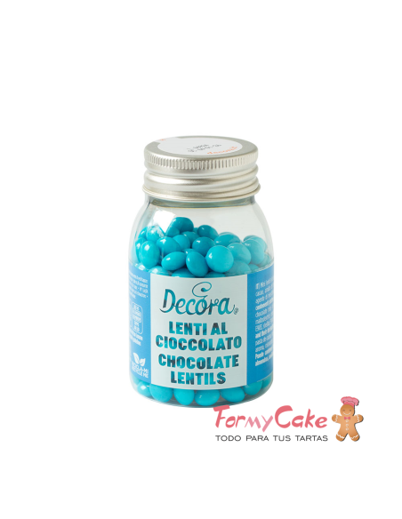 Mini Perlas de Chocolate con Leche - Azul Cielo - 80gr Decora