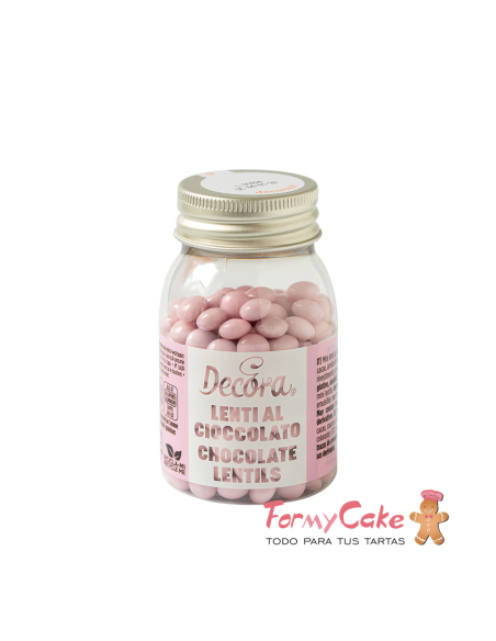 Mini Perlas de Chocolate con Leche - Rosas - 80gr Decora